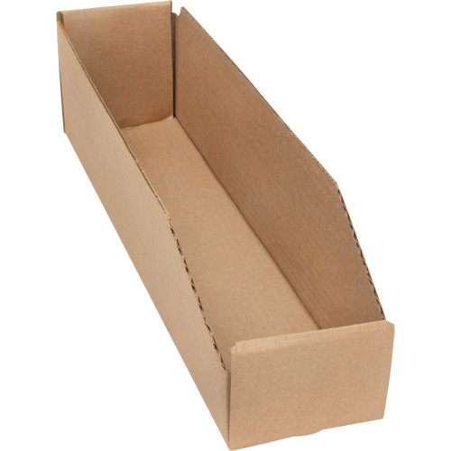 Boîtes profondes en carton ondul&eacute;, 3-3/4" la x 17-1/4" p x 4-1/2" h, Beige Distribution Élite MP