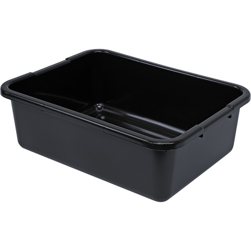 All-Purpose Ribbed-Bottom Storage Tub, 7" H x 15" D x 21" L, Plastic, Black Distribution Élite MP