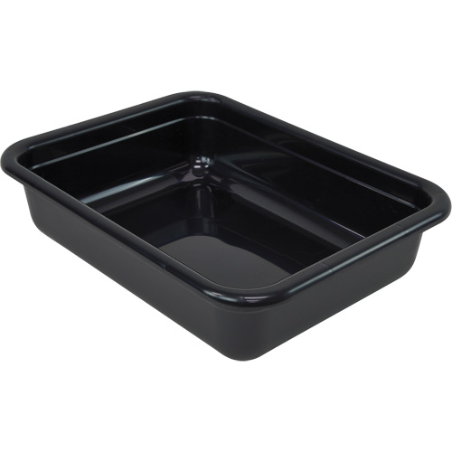 All-Purpose Flat-Bottom Storage Tub, 5" H x 17" D x 22" L, Plastic, Black Distribution Élite MP