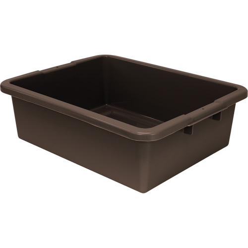 Bac d'entreposage tout usage &agrave; fond rainur&eacute;, 7" ha x 17" p x 22" lo, Plastique, Brun Distribution Élite MP