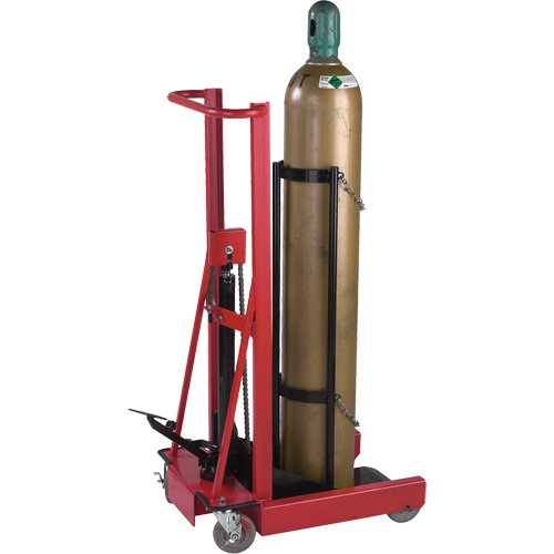 &eacute;l&eacute;vateur hydraulique pour cylindre, Roues Caoutchouc, Base de 12" la x 20" lo, 300 lb Distribution Élite MP