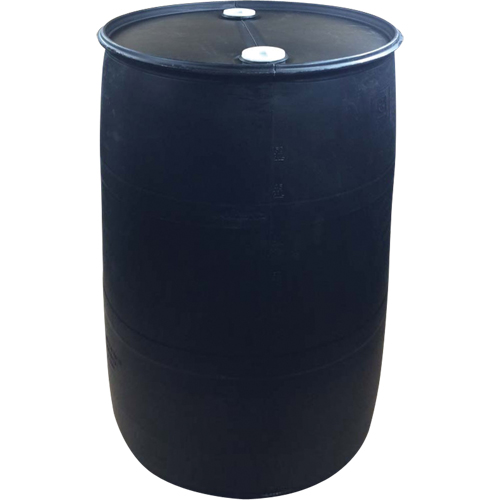 Barils en poly&eacute;thyl&egrave;ne, 55 gal. US (45 gal. imp.), Dessus ferm&eacute;, Noir Distribution Élite MP