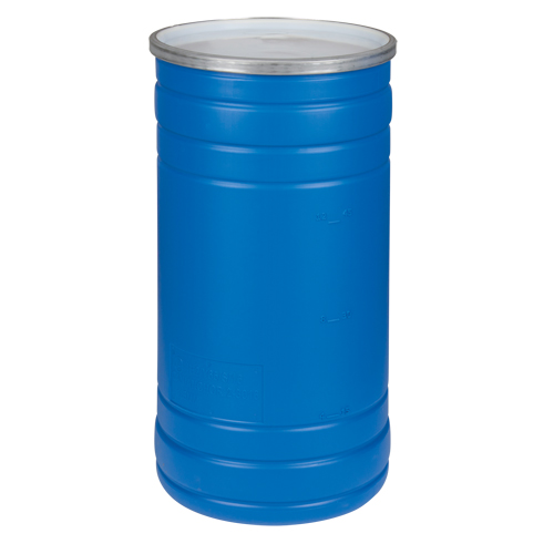 Polyethylene Drums, 15.5 US gal (12.91 imp. Gal.), Open Top, Blue Distribution Élite MP