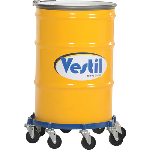 Octagon Drum Dolly, Steel, 2000 lbs. Capacity, 27-1/16" Diameter, Cast Iron Casters Distribution Élite MP