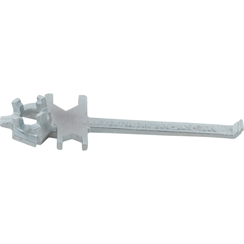 Cl&eacute; pour bouchon-&eacute;crou sp&eacute;cialis&eacute;e &agrave; un seul c&ocirc;t&eacute;, Ouverture de 1-1/2", Poign&eacute;e 7-1/2", Acier moul&eacute; au zinc Distribution Élite MP