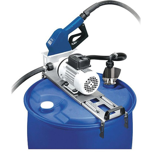 Ensemble de pompe pour baril Piusi Suzzarablue, Acier inoxydable, 9 gal./min Distribution Élite MP