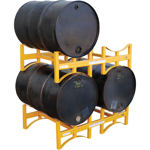 Porte-barils empilable en acier, 2 barils, Capacit&eacute; de 1600 lb, 45-1/2" la x 29-7/8" p x 12-3/4" h Distribution Élite MP