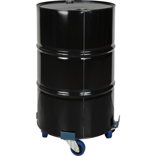 Drum Dolly, Steel, 1400 lbs. Capacity, 24" Diameter, Blue Elastic Casters Distribution Élite MP