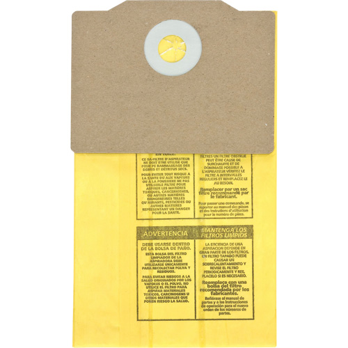 Authentiques sacs filtrants pour aspirateur dorsal, 1,75 gal. US Distribution Élite MP