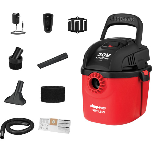 Cordless Wet/Dry Vacuum, 20 V, 1 gal. Capacity Distribution Élite MP
