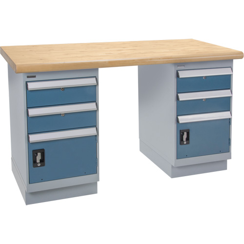 Pre-Designed Workbench, Dual Drawers, 2500 lbs. Cap., 72" W x 36" D, 34" H Distribution Élite MP