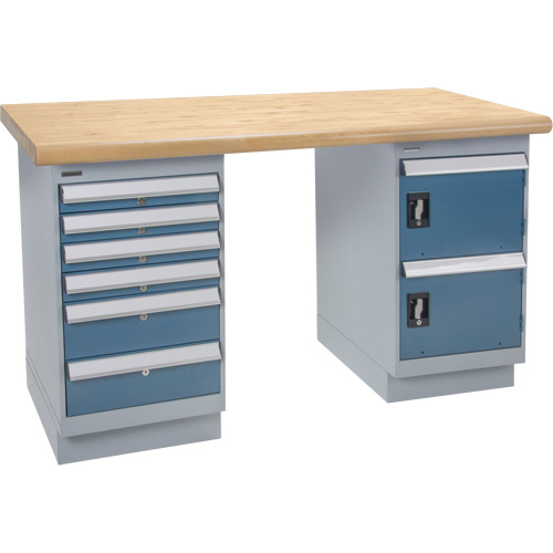 &eacute;tabli robuste, Porte & tiroirs, Cap 1500 lb, 60" la x 36" p, 34" h Distribution Élite MP