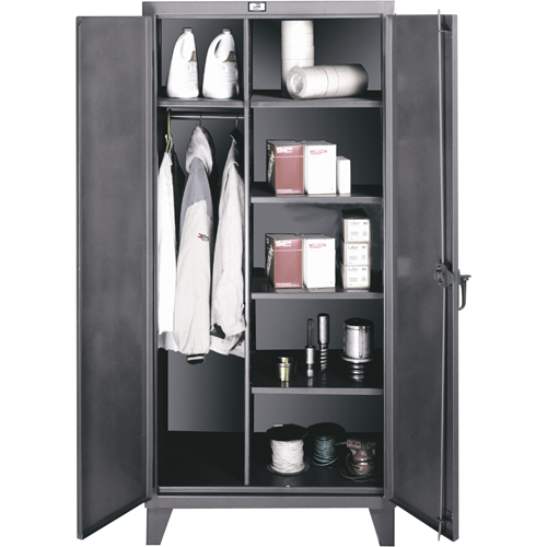 Armoires de rangement/penderies, Acier, 60" la x 24" p x 72" h, Gris Distribution Élite MP
