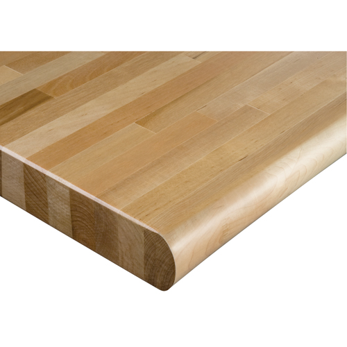 Laminated Hardwood Workbench Top, 48" W x 48" D, Bullnose Edge, 1-3/4" Thick Distribution Élite MP