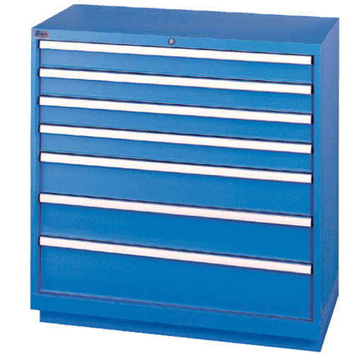 Drawer Cabinets, 7 Drawers, 40-1/4" W x 22-1/2" D x 41-3/4" H, Bright blue Distribution Élite MP