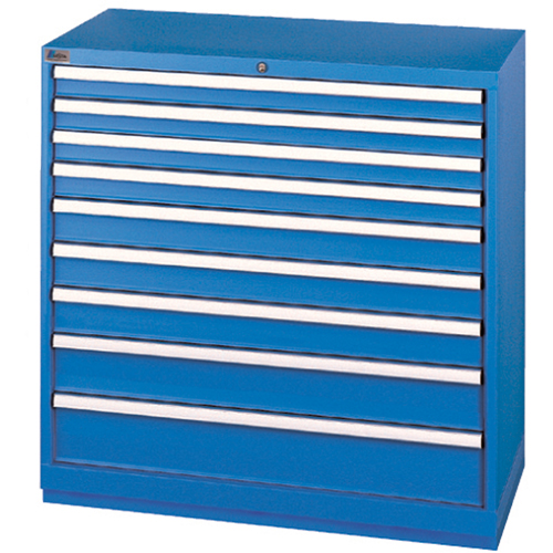 Armoires de rangement avec tiroirs, 9 tiroirs, 40-1/4" la x 22-1/2" p x 41-3/4" h, Bleu brillant Distribution Élite MP