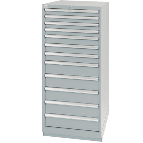 Armoires de rangement avec tiroirs, 12 tiroirs, 28-1/4" la x 28-1/2" p x 59-1/2" h, Gris Distribution Élite MP