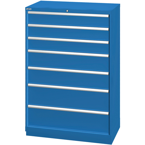 Drawer Cabinets, 7 Drawers, 40-1/4" W x 22-1/2" D x 59-1/2" H, Bright blue Distribution Élite MP
