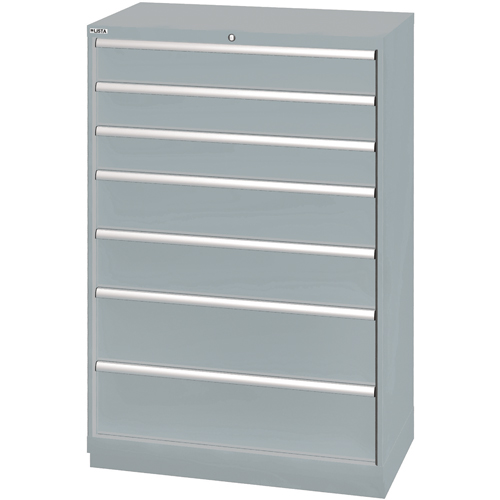 Armoires de rangement avec tiroirs, 7 tiroirs, 40-1/4" la x 22-1/2" p x 59-1/2" h, Gris Distribution Élite MP