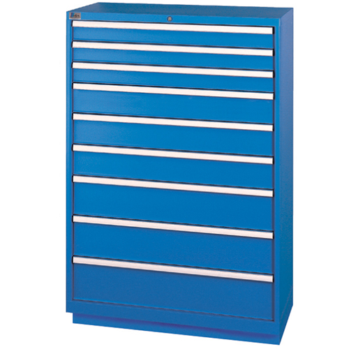 Armoires de rangement avec tiroirs, 9 tiroirs, 40-1/4" la x 22-1/2" p x 59-1/2" h, Bleu brillant Distribution Élite MP