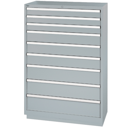 Armoires de rangement avec tiroirs, 9 tiroirs, 40-1/4" la x 22-1/2" p x 59-1/2" h, Gris Distribution Élite MP