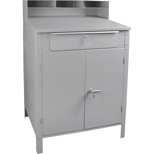 Pupitre d'atelier de style armoire, 34-1/2" la x 30" p x 53" h, Gris Distribution Élite MP