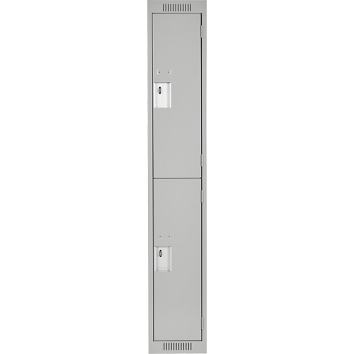 Casiers Clean Line, 2 niveaux, 12" x 18" x 72", Acier, Gris, Rivet (assembl&eacute;) Distribution Élite MP