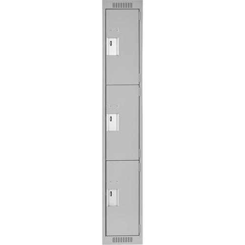 Casiers Clean Line, 3 niveaux, 12" x 18" x 72", Acier, Gris, Rivet (assembl&eacute;) Distribution Élite MP