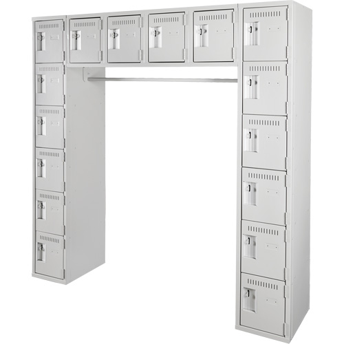 Assembled Archettes Clean Line Economy Lockers, 16 -tier, Bank of 3, 18" x 72" x 12", Steel Distribution Élite MP