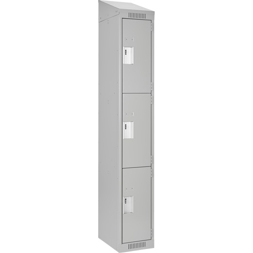 Casiers Clean Line, 3 niveaux, 12" x 18" x 78", Acier, Gris, Rivet (assembl&eacute;) Distribution Élite MP