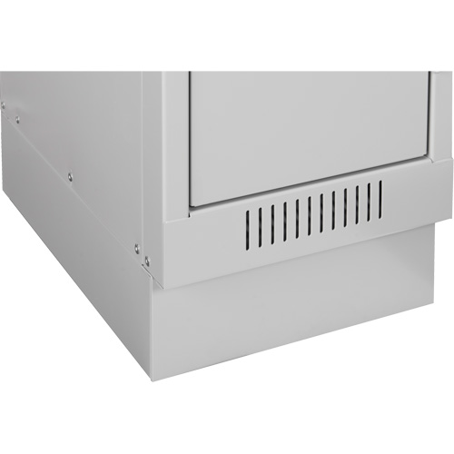 Clean Line Lockerette, 6 -tier, Bank of 4, 48" x 18" x 82", Steel, Charcoal, Rivet (Assembled) Distribution Élite MP