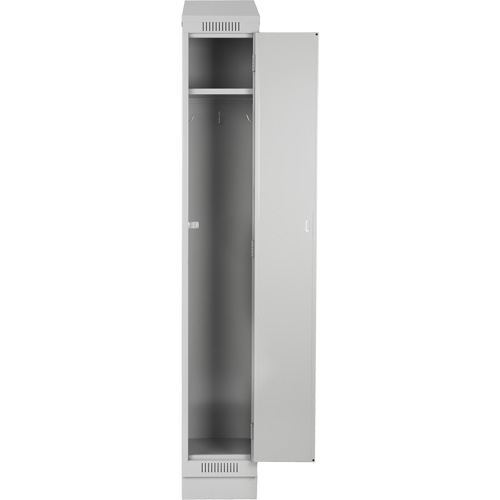 Clean Line Lockers, 3 -tier, Bank of 4, 48" x 18" x 78", Steel, Beige, Rivet (Assembled) Distribution Élite MP