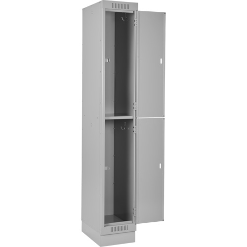 Casiers Clean Line, 2 niveaux, Bloc de 4, 48" x 18" x 76", Acier, Gris, Rivet (assembl&eacute;) Distribution Élite MP