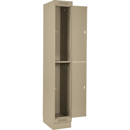 Casiers Clean Line, 2 niveaux, Bloc de 4, 48" x 18" x 76", Acier, Beige, Rivet (assembl&eacute;) Distribution Élite MP