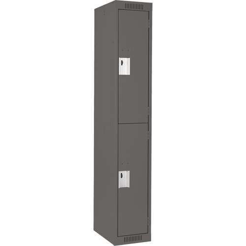 Casiers Clean Line, 2 niveaux, 12" x 18" x 72", Acier, Charbon, Rivet (assembl&eacute;) Distribution Élite MP