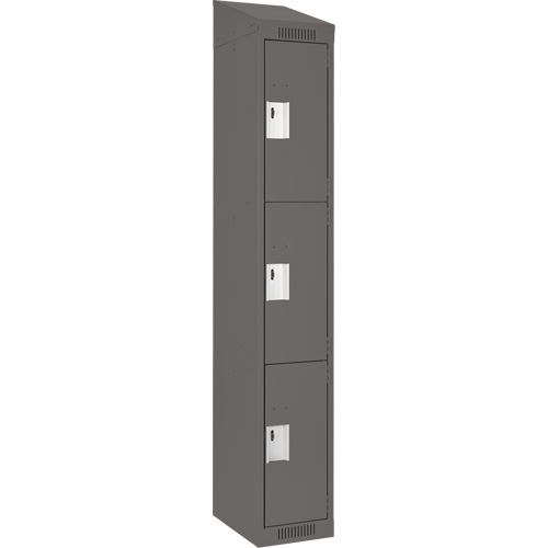 Casiers Clean Line, 3 niveaux, 12" x 18" x 78", Acier, Charbon, Rivet (assembl&eacute;) Distribution Élite MP