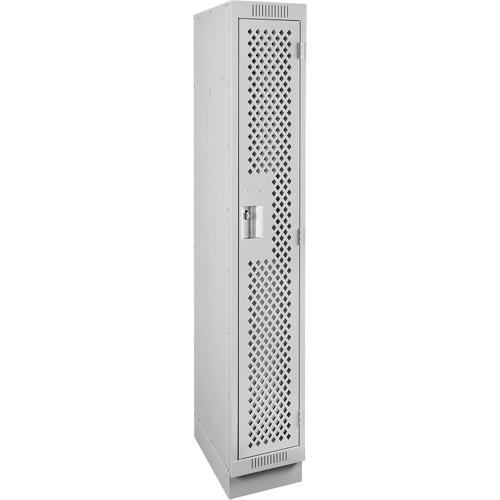 Clean Line Lockers, 12" x 12" x 76", Steel, Grey, Rivet (Assembled), Perforated Distribution Élite MP