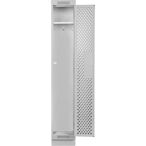 Clean Line Lockers, 12" x 12" x 76", Steel, Grey, Rivet (Assembled), Perforated Distribution Élite MP
