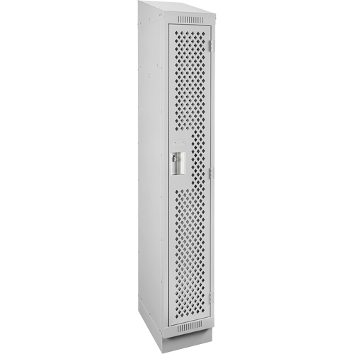 Clean Line Lockers, 12" x 18" x 82", Steel, Grey, Rivet (Assembled), Perforated Distribution Élite MP