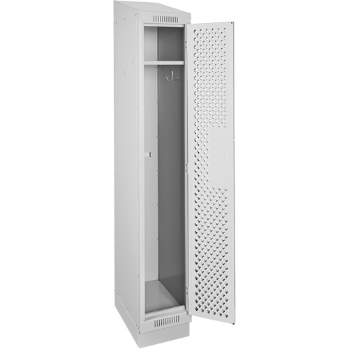 Clean Line Lockers, 12" x 18" x 82", Steel, Grey, Rivet (Assembled), Perforated Distribution Élite MP