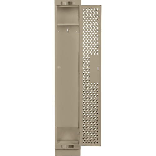 Clean Line Lockers, 12" x 12" x 76", Steel, Beige, Rivet (Assembled), Perforated Distribution Élite MP