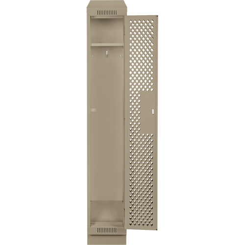 Clean Line Lockers, 12" x 18" x 82", Steel, Beige, Rivet (Assembled), Perforated Distribution Élite MP