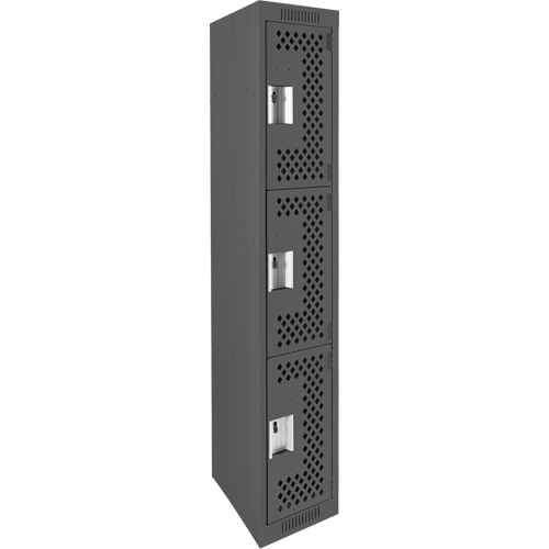 Casiers Clean Line, 3 niveaux, 12" x 12" x 72", Acier, Charbon, Rivet (assembl&eacute;), Perfor&eacute; Distribution Élite MP