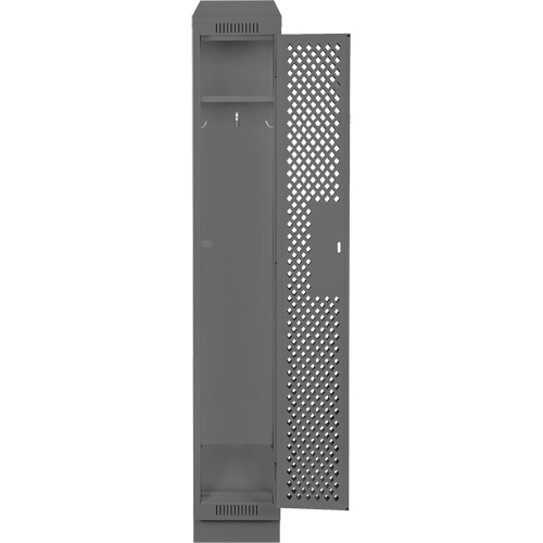 Clean Line Lockers, 12" x 18" x 82", Steel, Charcoal, Rivet (Assembled), Perforated Distribution Élite MP