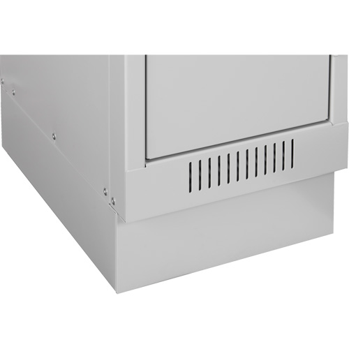 Clean Line Economy Lockers Recessed Base, 1 Banks, 4" H x 12" W x 18" D, Grey, Steel Distribution Élite MP