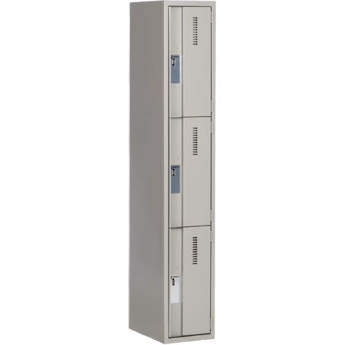Casiers robustes Concorde, 3 niveaux, 12" x 18" x 72", Acier, Gris, Soud&eacute; (assembl&eacute;) Distribution Élite MP