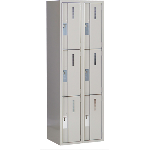 Casiers robustes Concorde, 3 niveaux, Bloc de 2, 24" x 18" x 72", Acier, Gris, Soud&eacute; (assembl&eacute;) Distribution Élite MP
