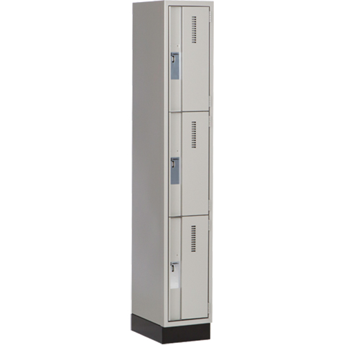 Casiers robustes Concorde, 3 niveaux, 12" x 18" x 76", Acier, Gris, Soud&eacute; (assembl&eacute;) Distribution Élite MP