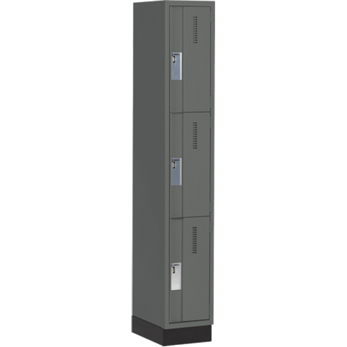 Casiers robustes Concorde, 3 niveaux, 12" x 18" x 76", Acier, Charbon, Soud&eacute; (assembl&eacute;) Distribution Élite MP