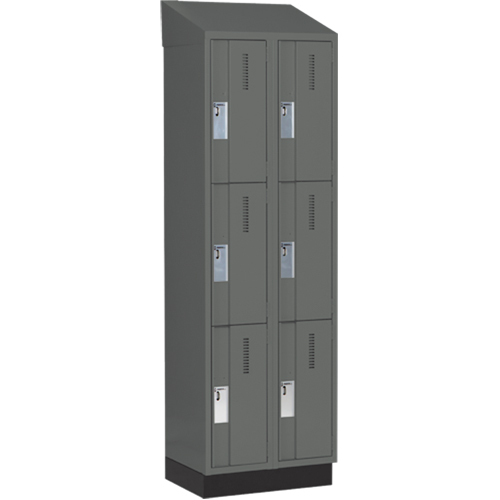 Casiers robustes Concorde, 3 niveaux, Bloc de 2, 24" x 18" x 82", Acier, Charbon, Soud&eacute; (assembl&eacute;) Distribution Élite MP
